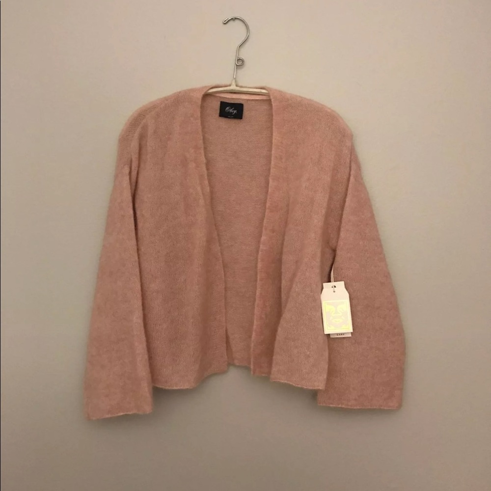 NWT Obey dusty pink cardigan